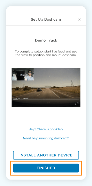 Force app 14 set up dashcam confirm live feed